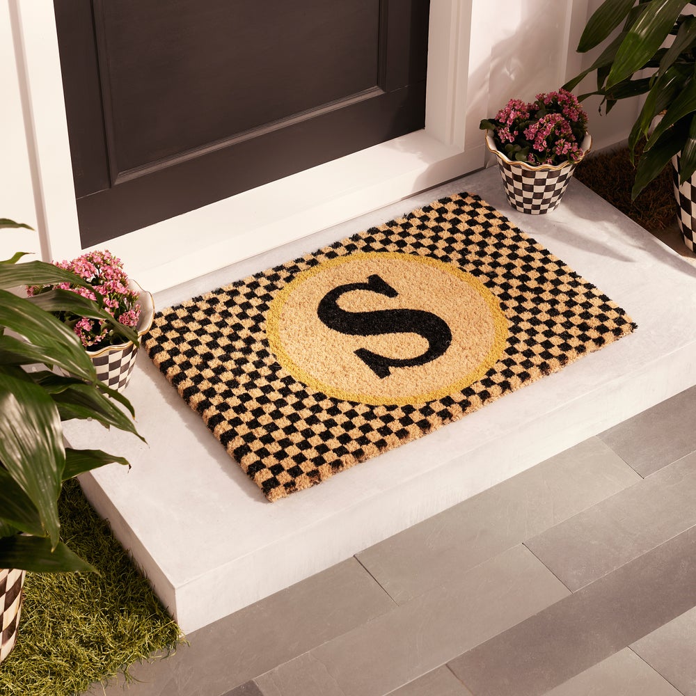 Monogram Entrance Mat mackenzie-childs Panama imagen 1 Monogram Entrance Mat mackenzie-childs Panama imagen 1