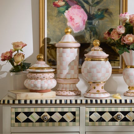Rosy Check Ceramic Canister