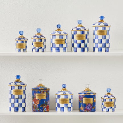 Royal Check Enamel Canisters