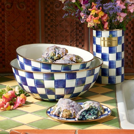 Royal Check Enamel Everyday Bowl