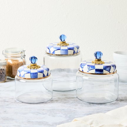 Royal Check Kitchen Canisters