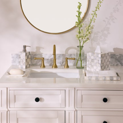Sterling Check Capiz Bath Collection