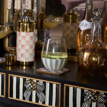 Stripe Stemless Wine Glass