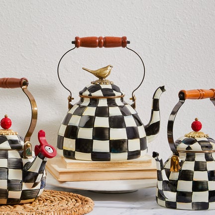 Tea Kettle with Bird Knob