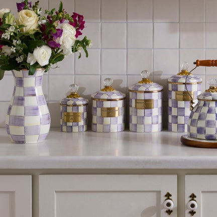 Violet Check Canisters