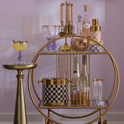 Violet Check Glassware