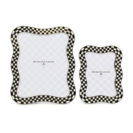 Wavy Check Silver Plated Frame