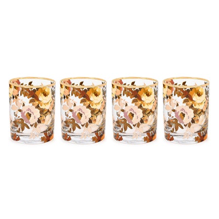 Wild Rose Glassware, Set of 4