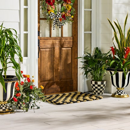 Woven Check Entrance Mat