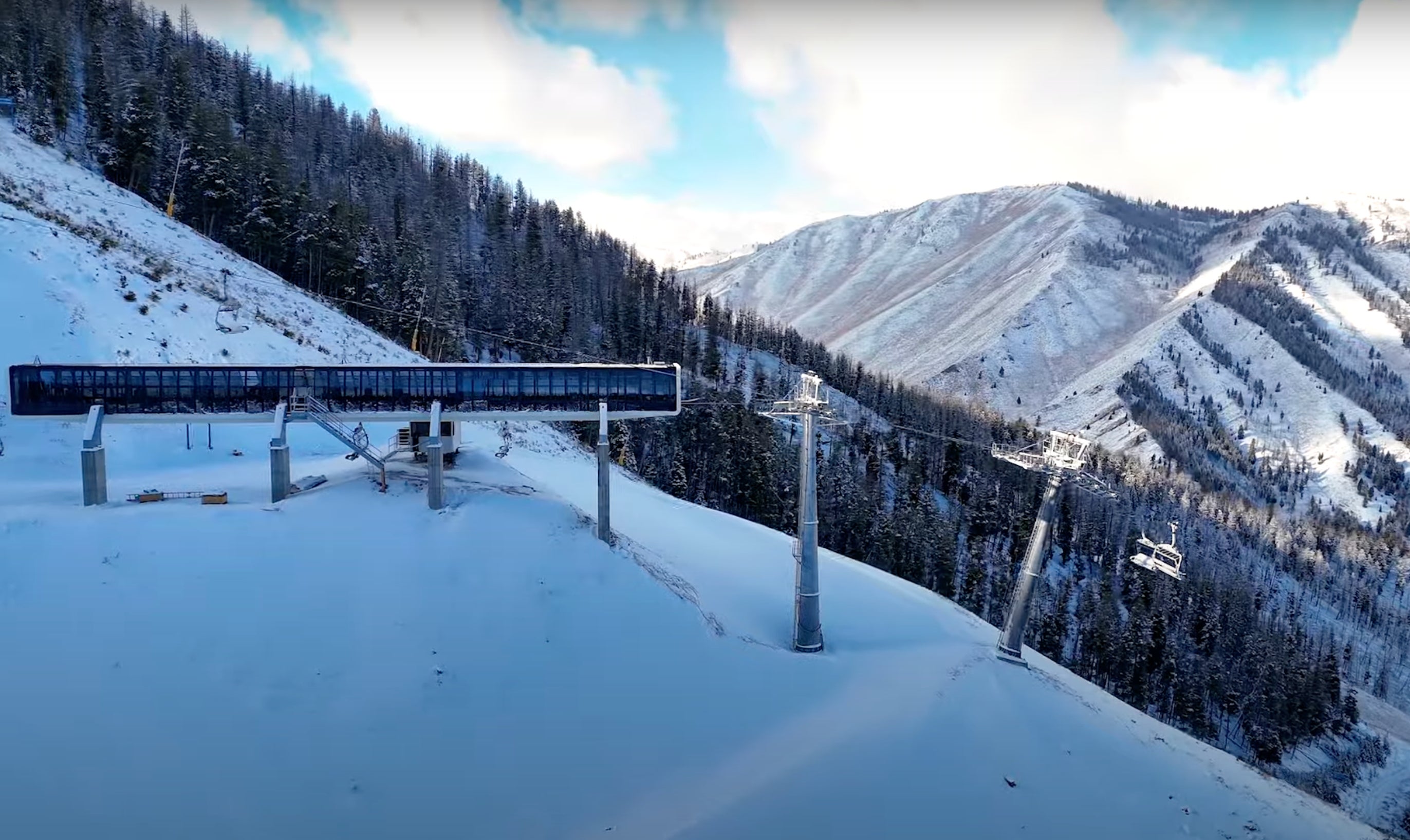 chairlift with mountain view