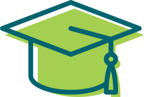 Graduation cap icon.