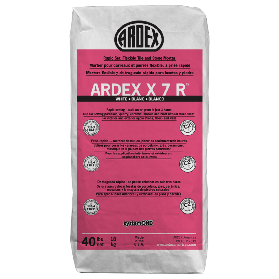 X 7 R Rapid Set, FLexible Tile and Stone Mortar Gray (40-lb)