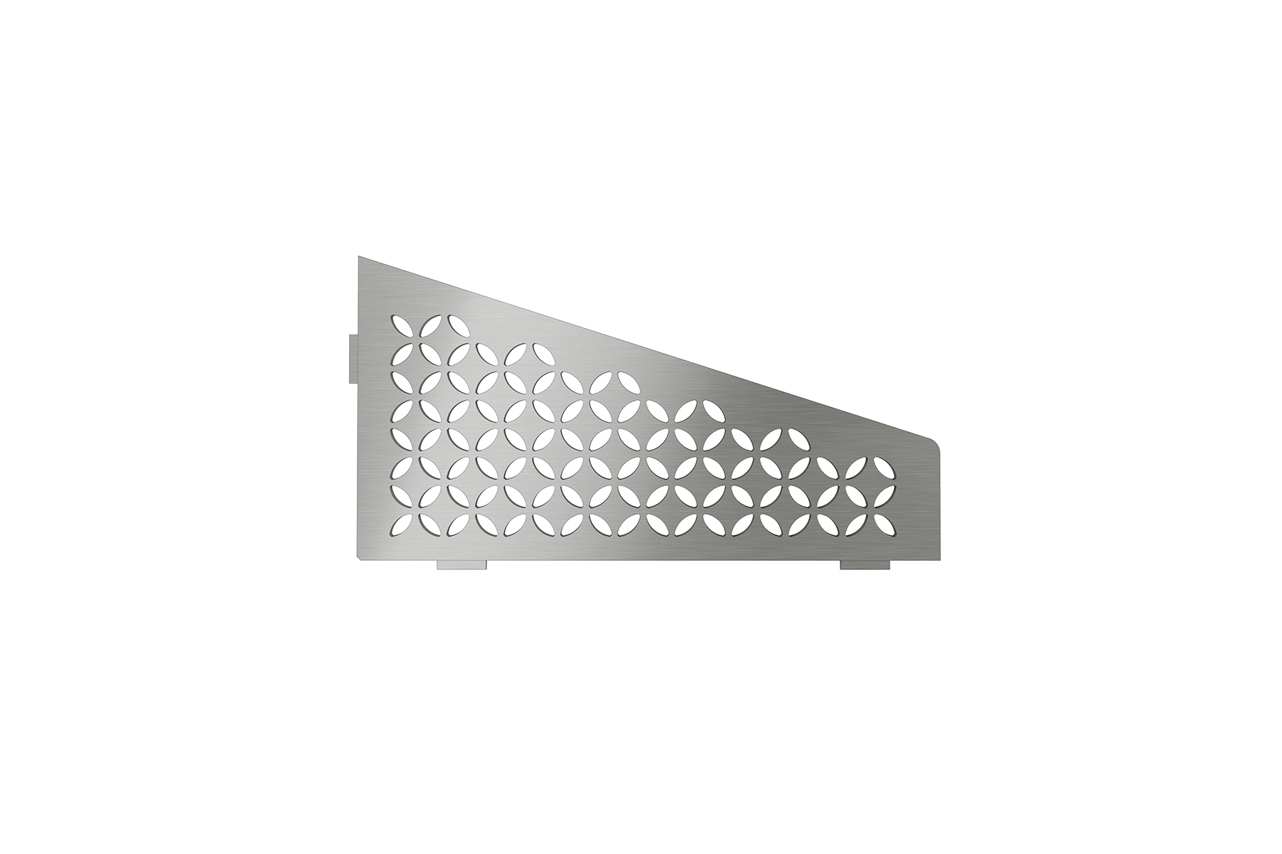 Shelf Quadrilat Corner Floral Brushed Stainless Steel