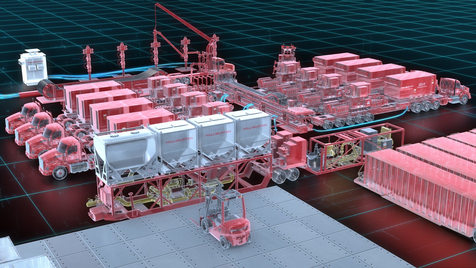 Halliburton digital frac site hologram.