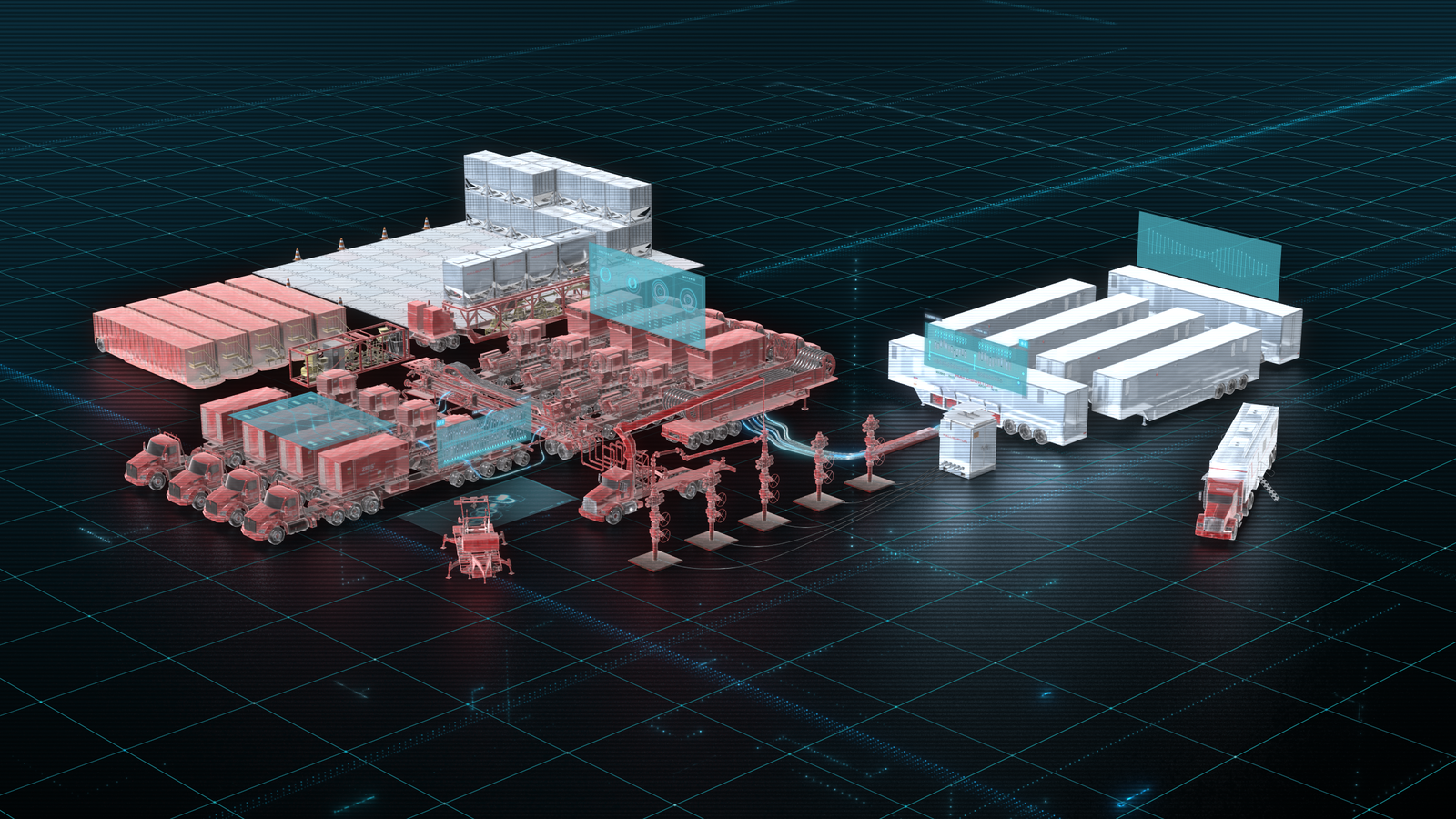 Halliburton digital frac site hologram.