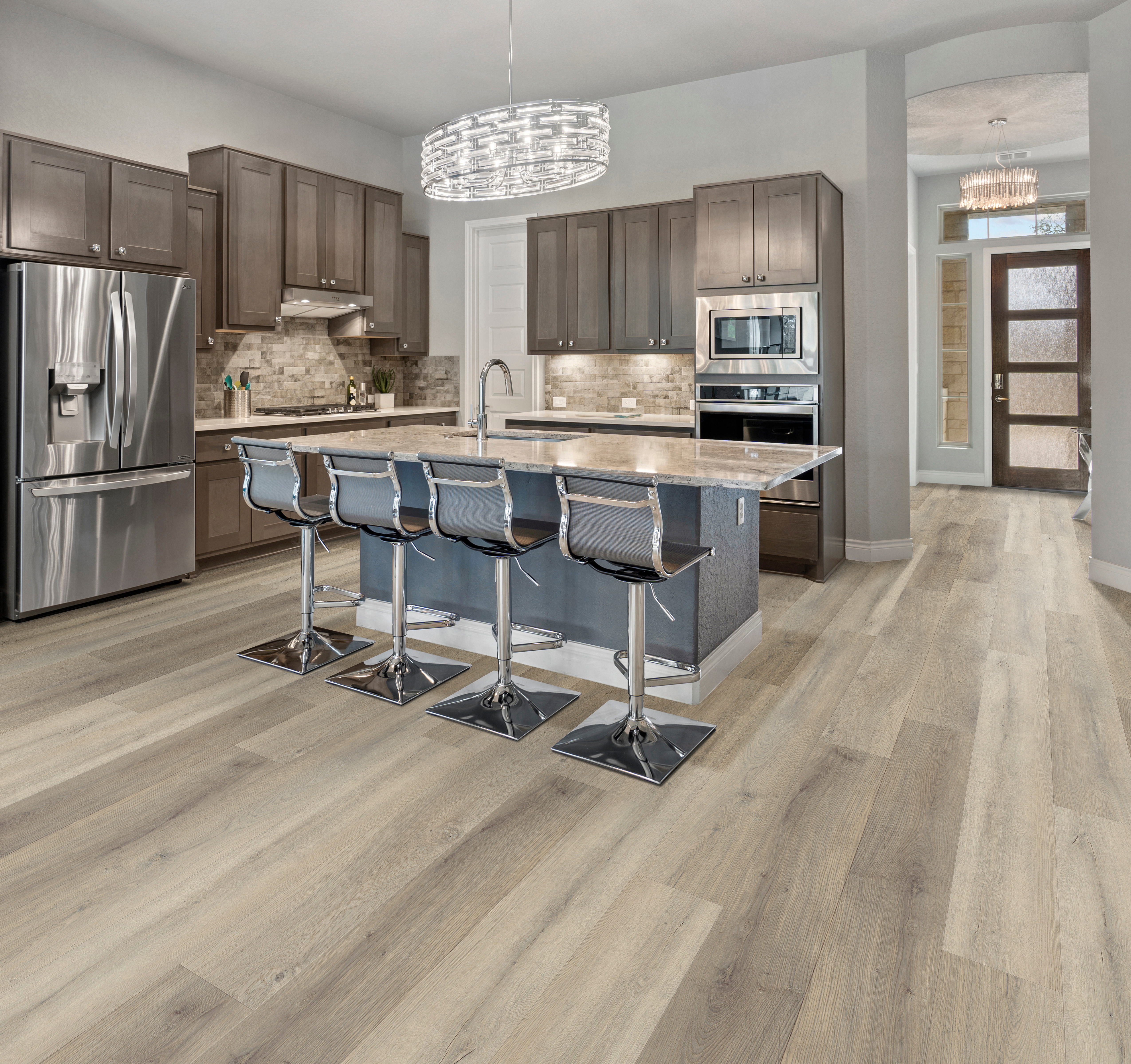 Fieldstone flooring, shown in a room
