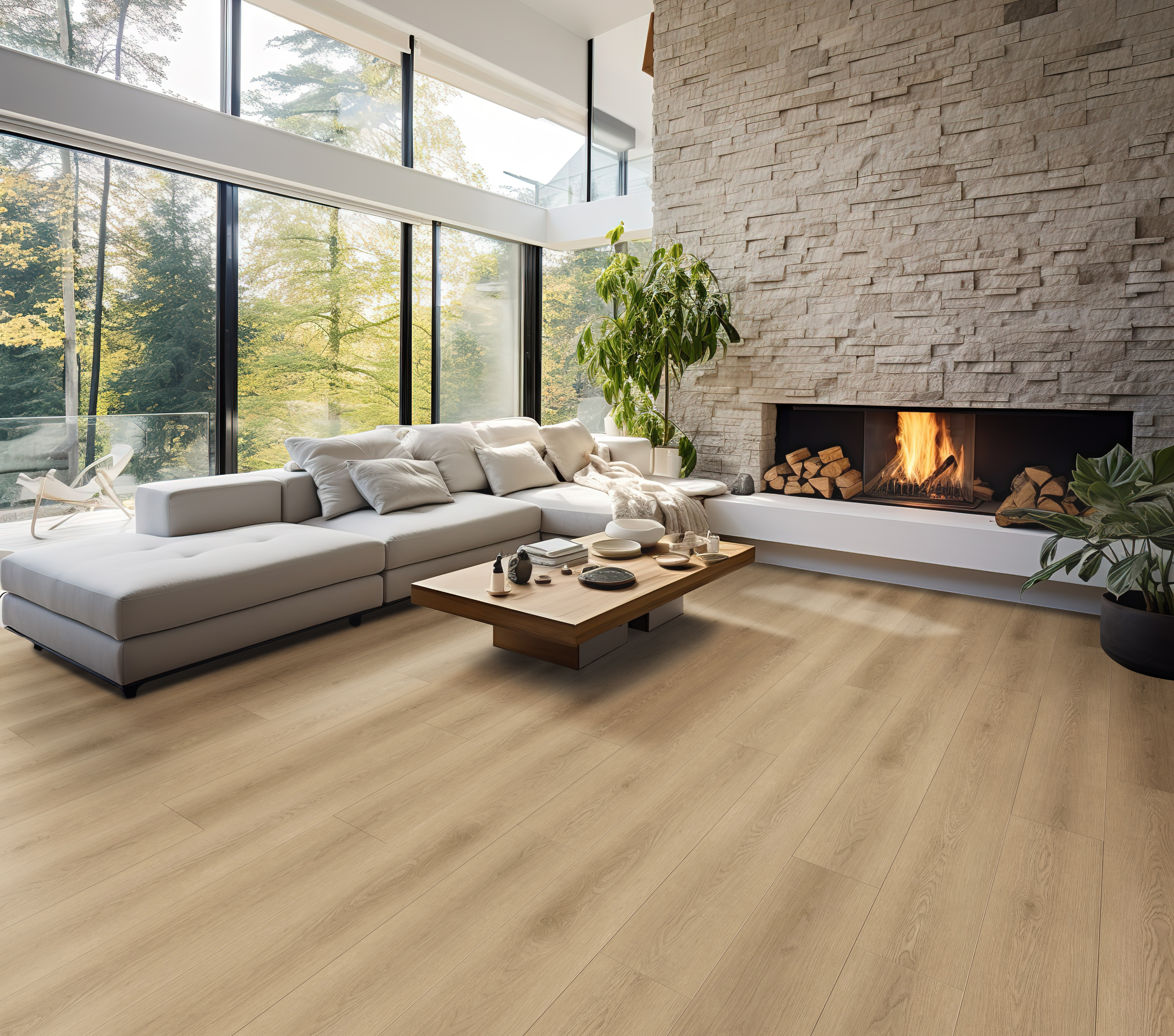 Stonehenge flooring, shown in a room