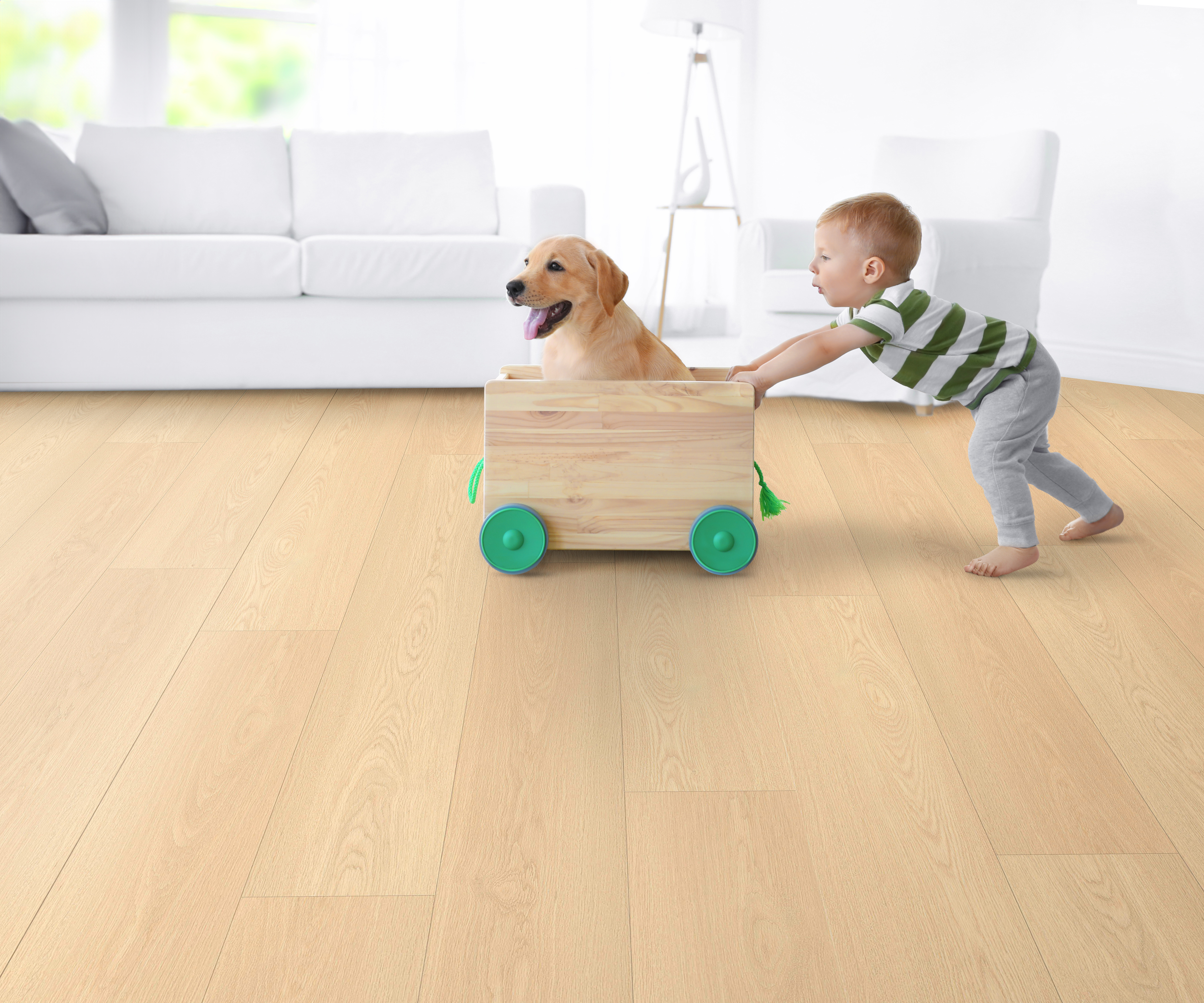 Summer Sun flooring, shown in a room