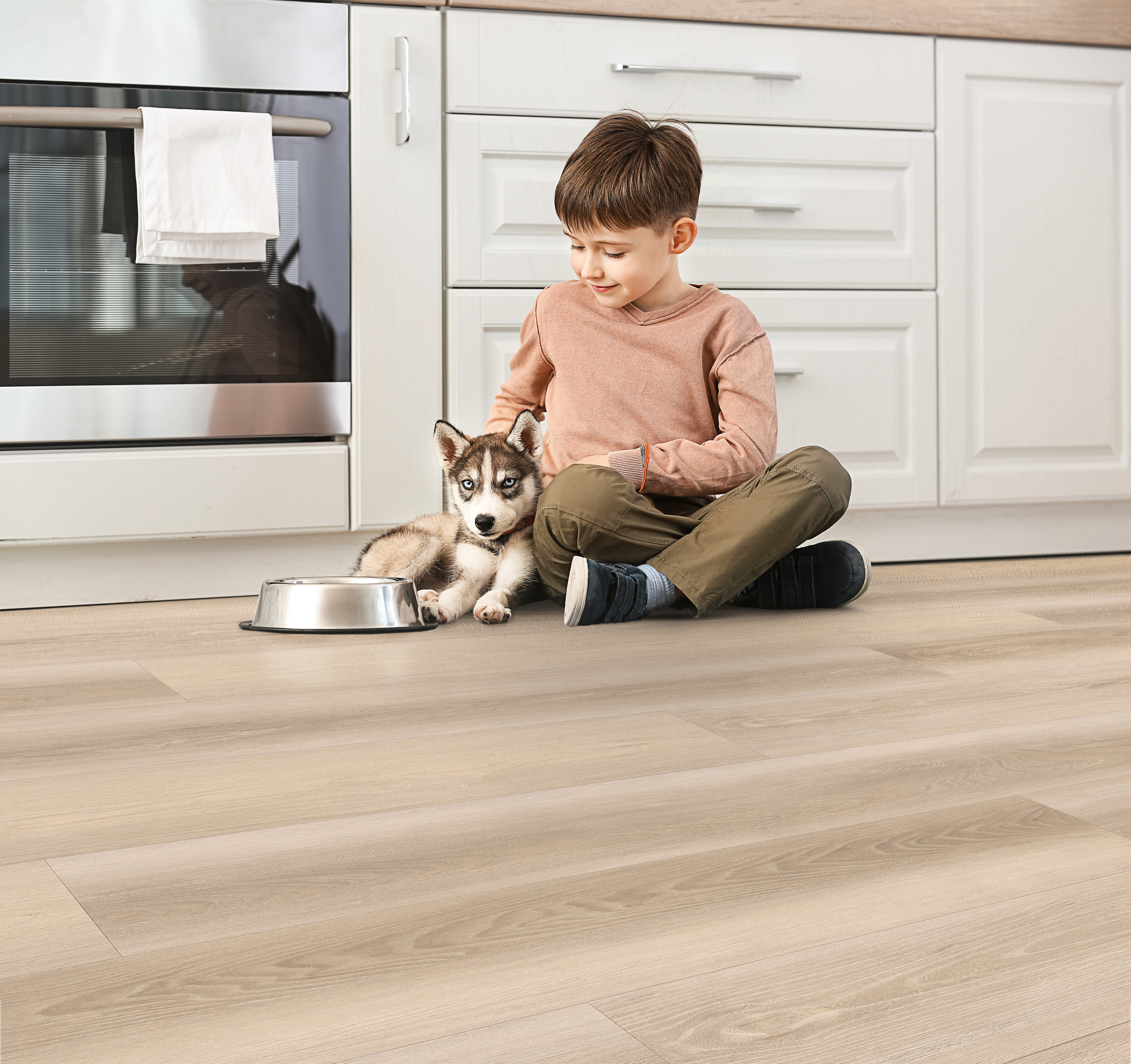 Silver Lining flooring, shown in a room