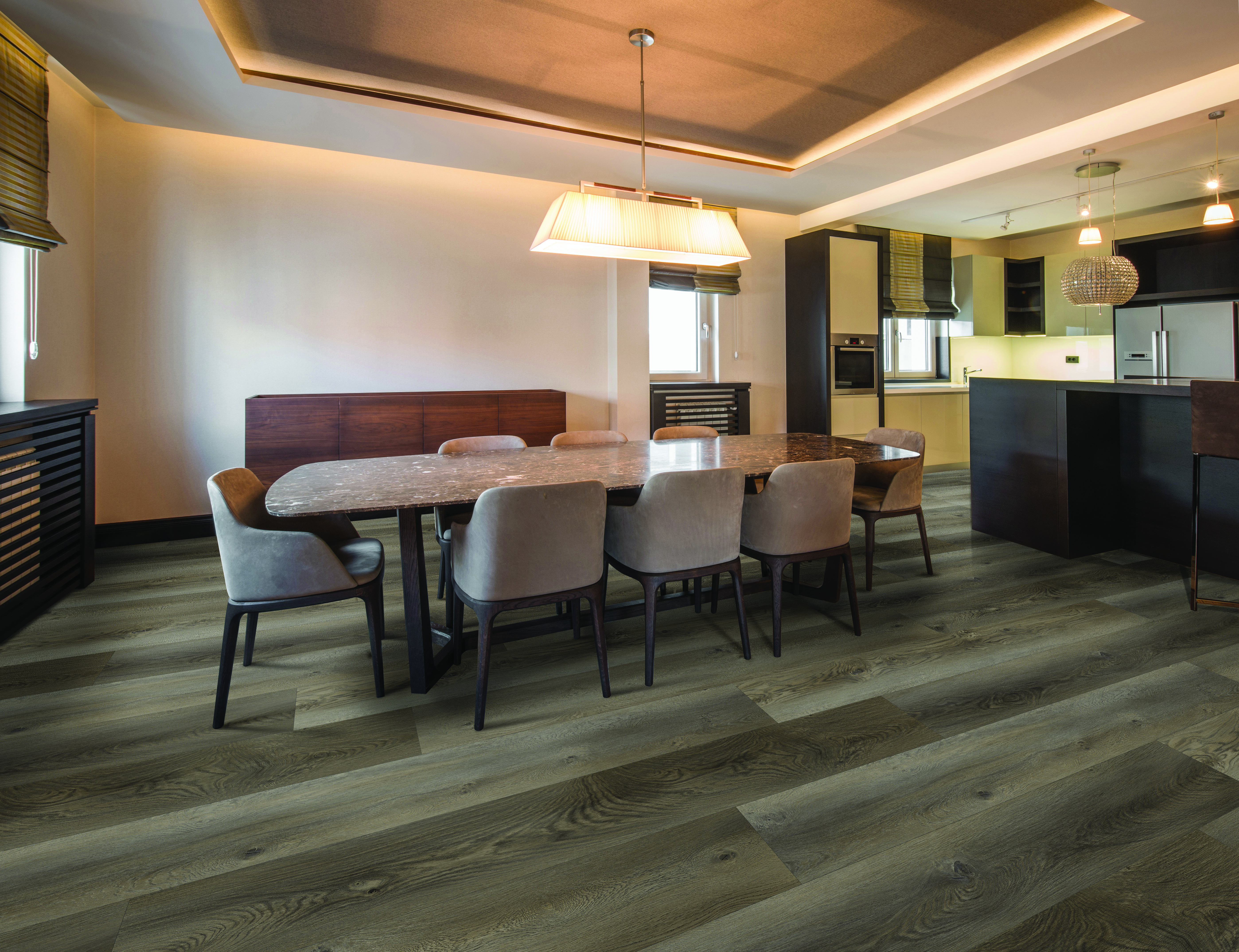 Boulder flooring, shown in a room