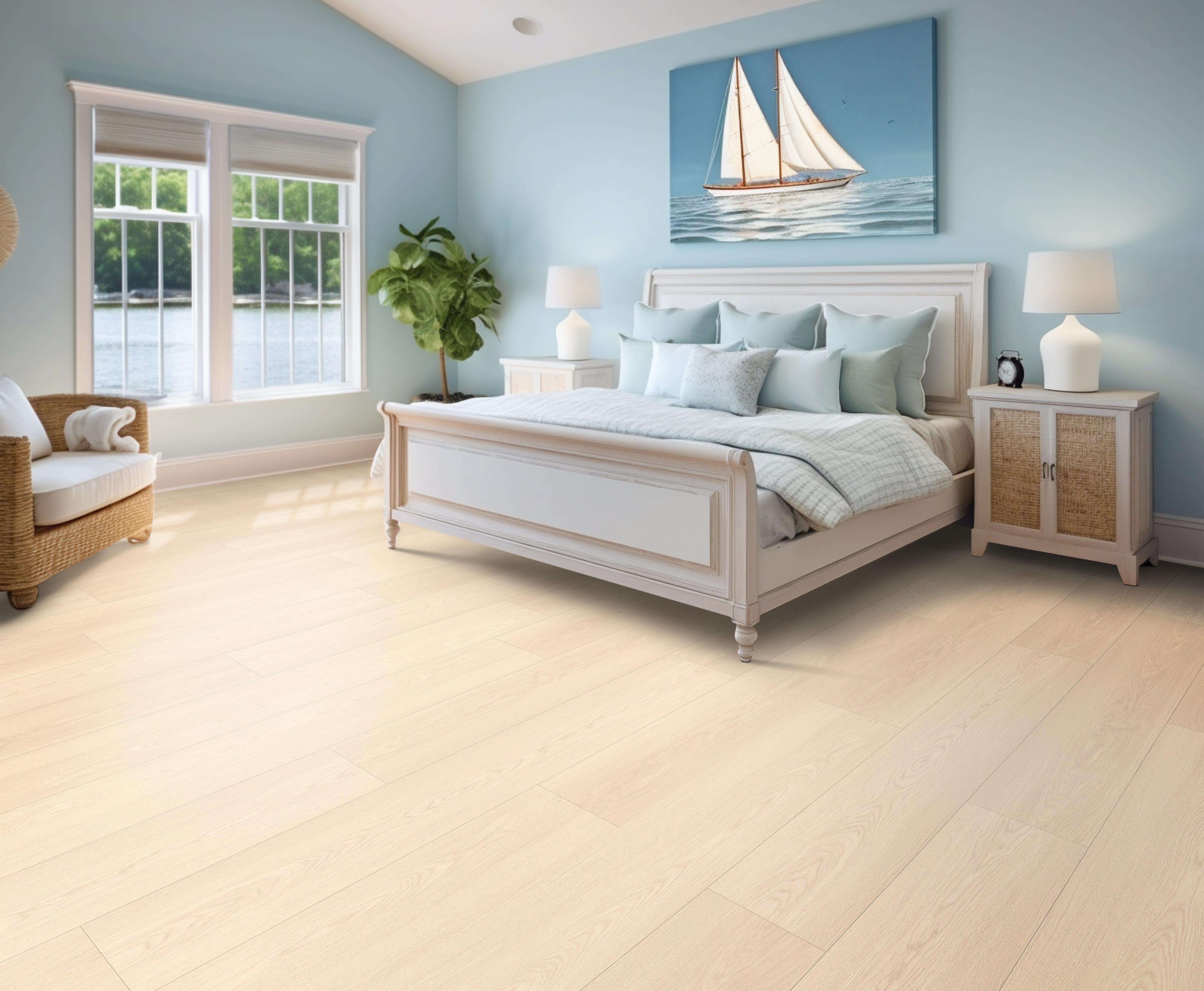Aged Alabaster flooring, shown in a room