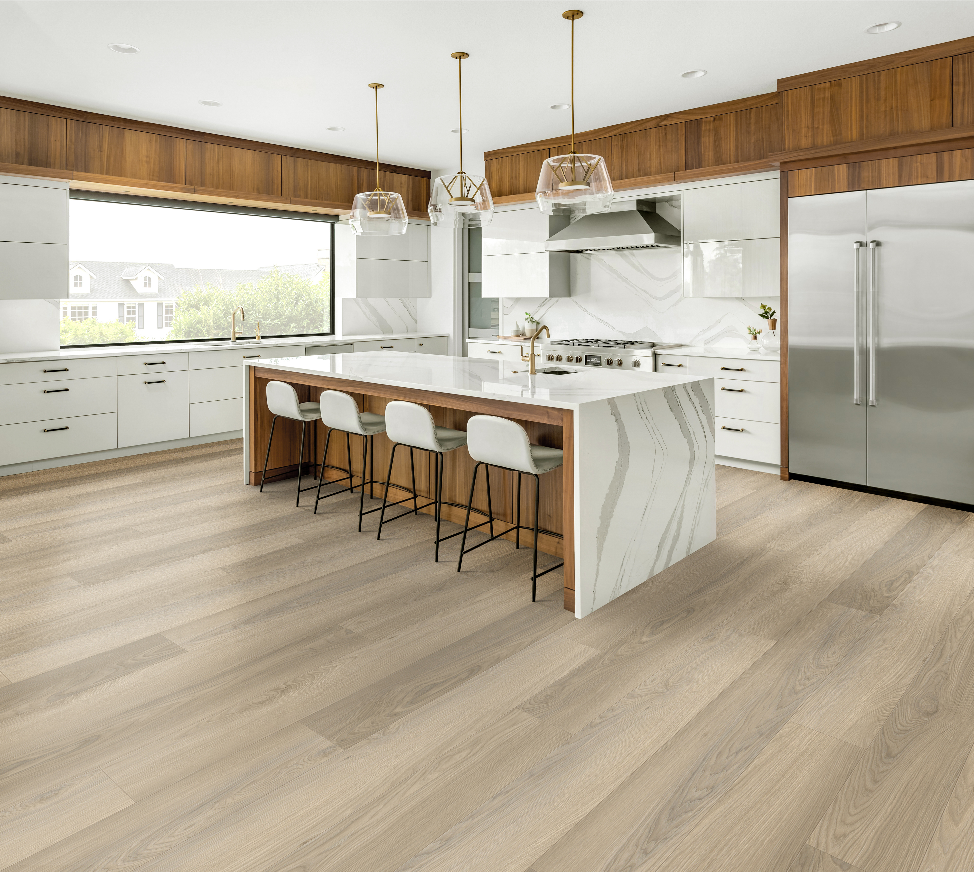 Pearl River flooring, shown in a room
