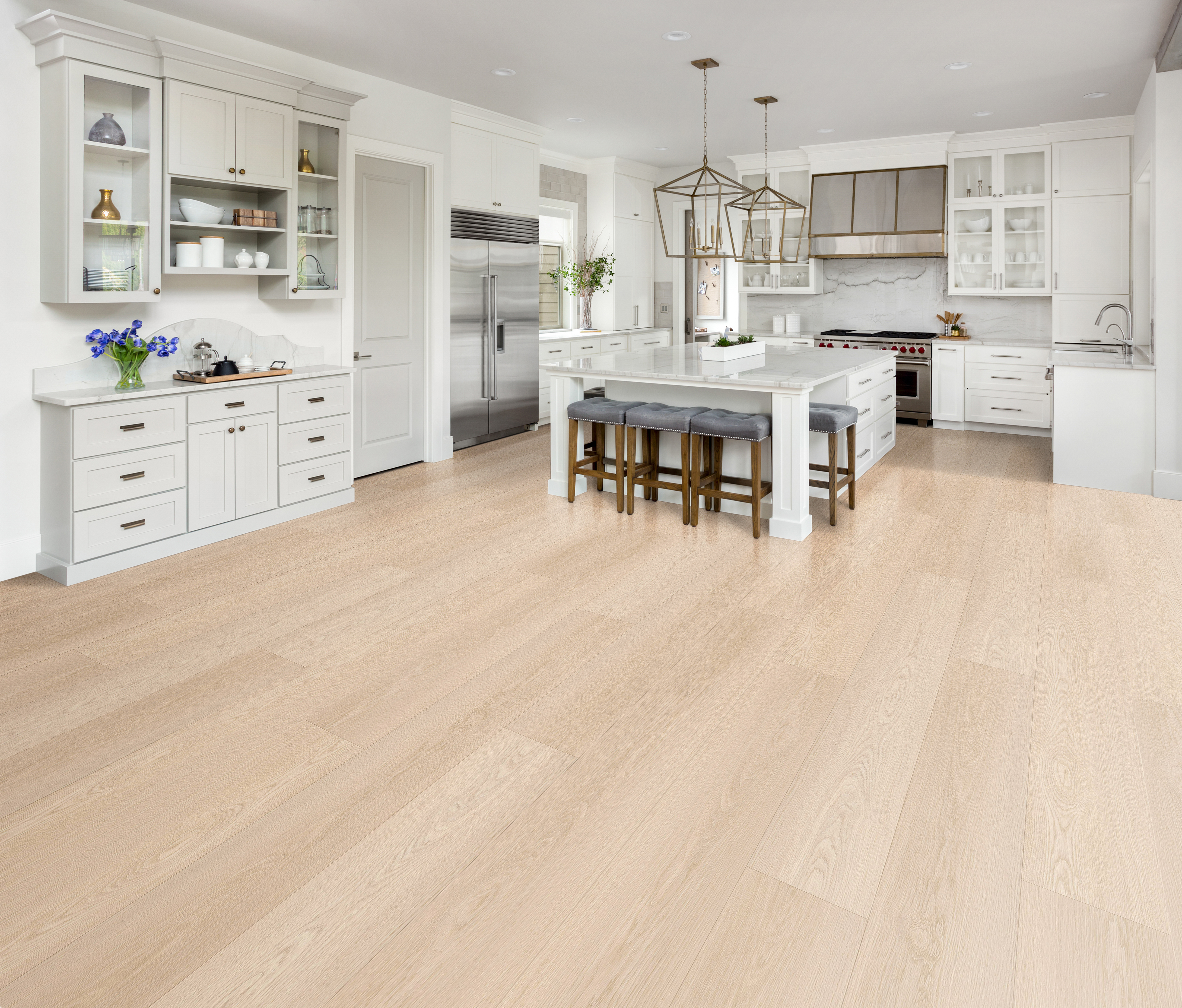 Frosted Taupe flooring, shown in a room