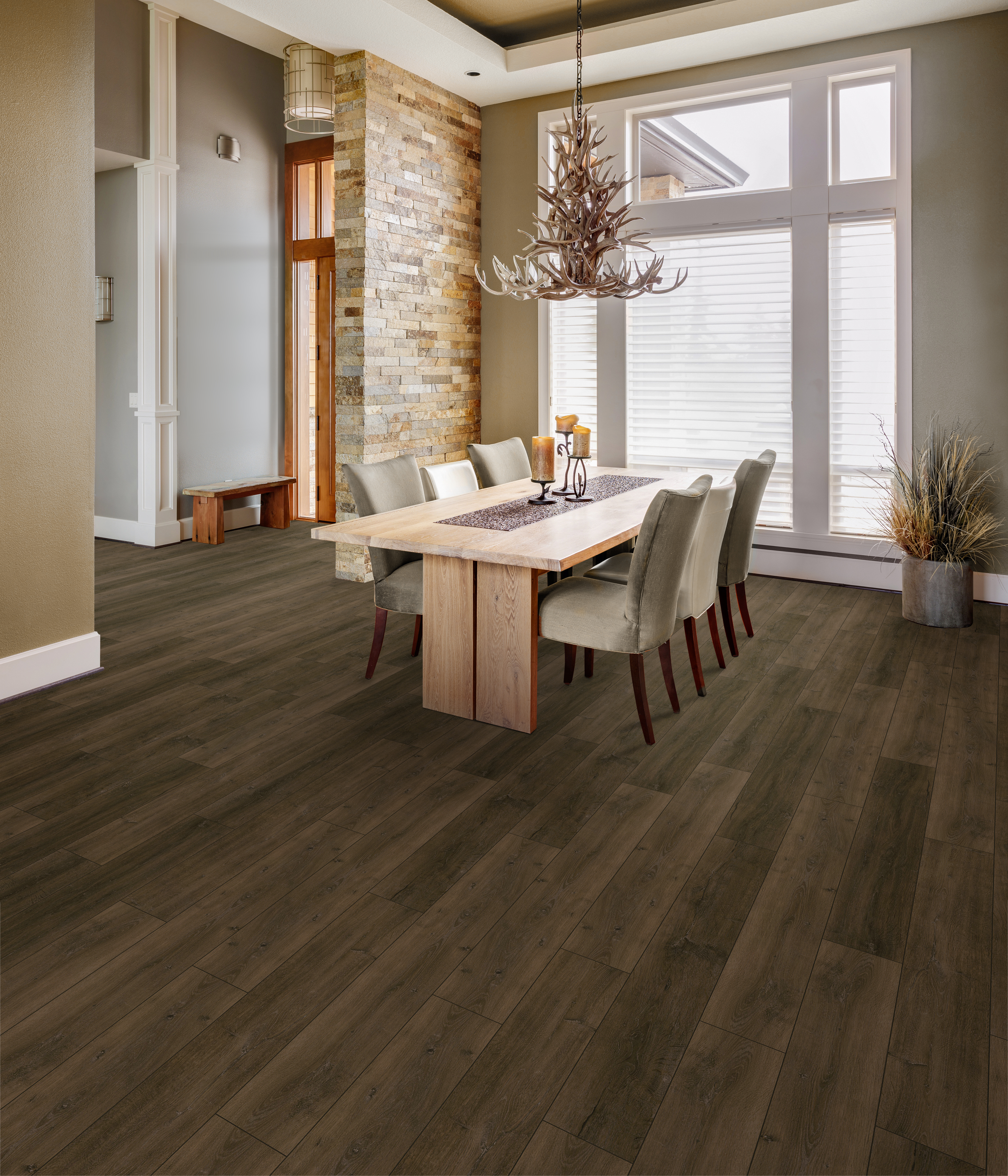 Russet flooring, shown in a room