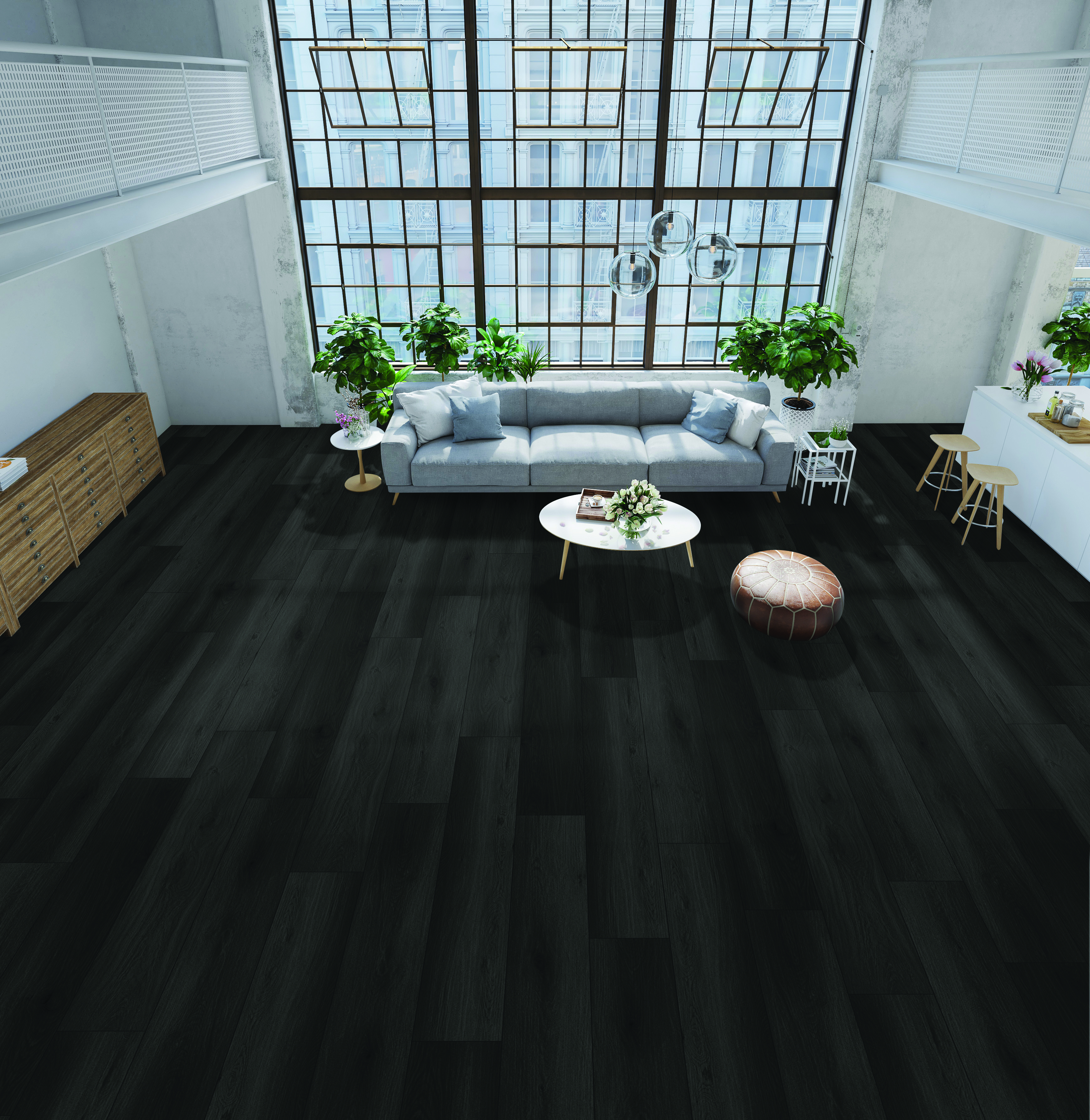 Onyx flooring, shown in a room