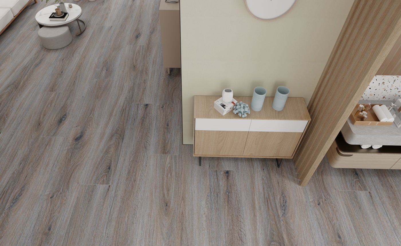 Toasted Oak flooring, shown in a room