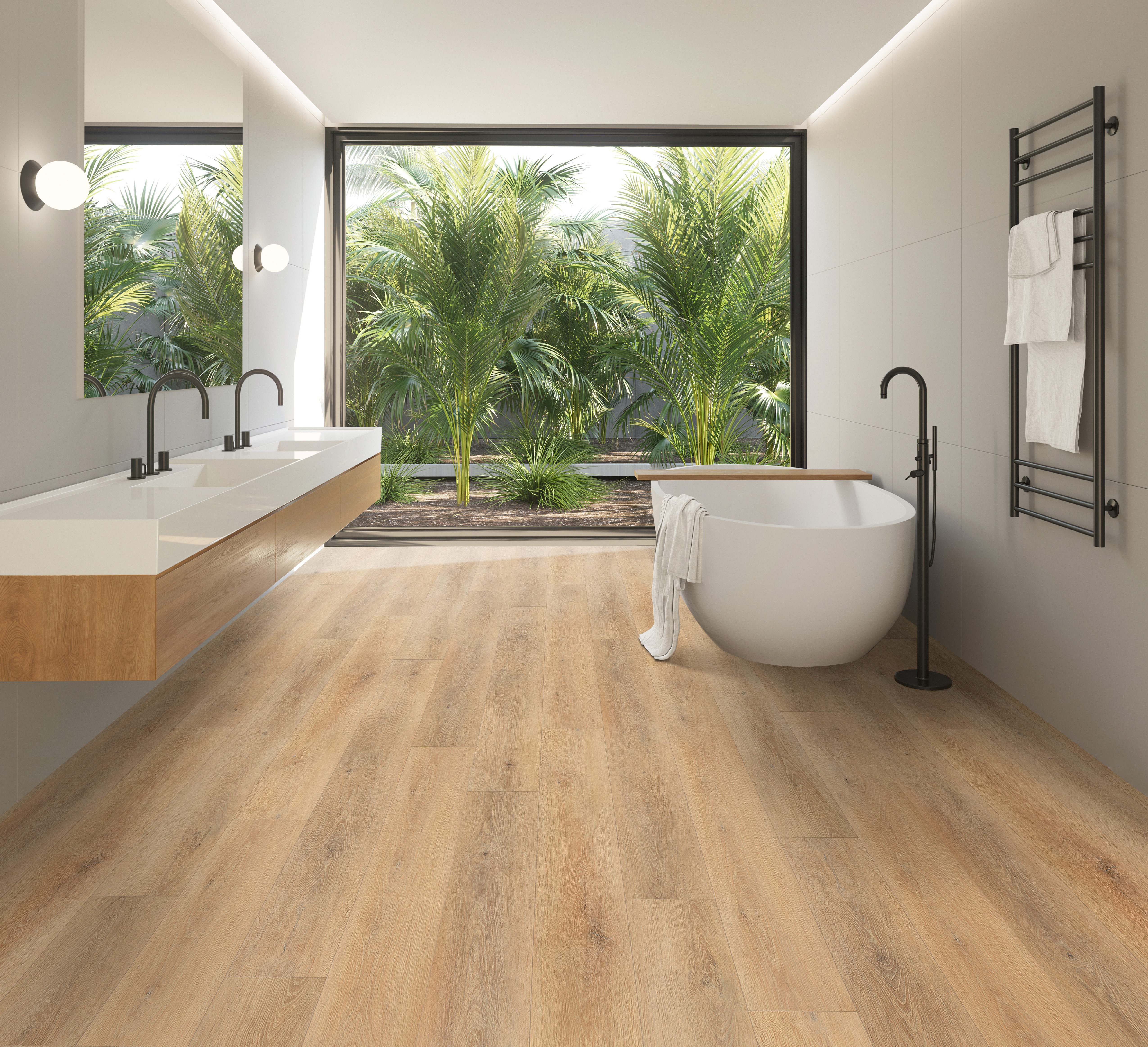 Natural Relic flooring, shown in a room