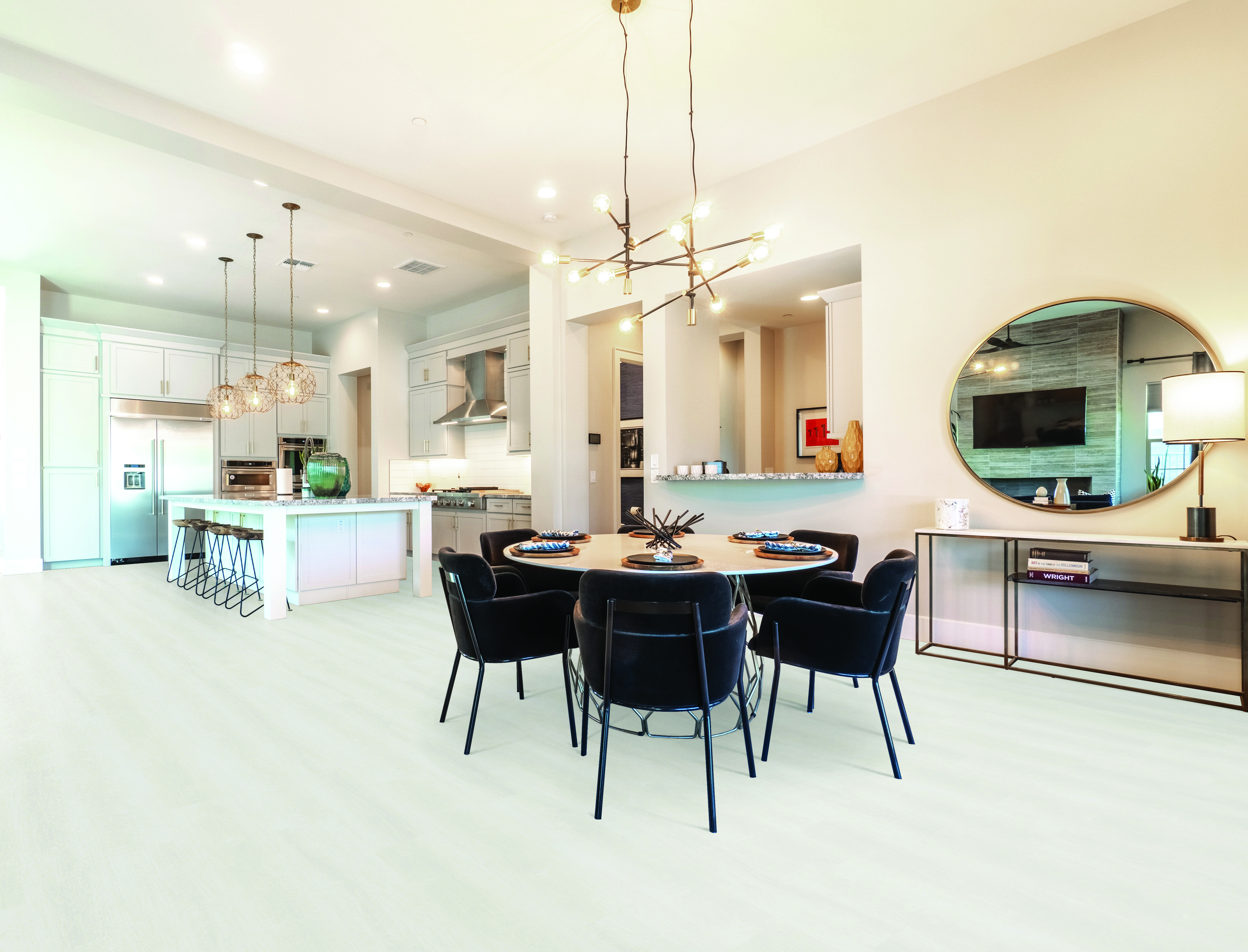 Polar flooring, shown in a room