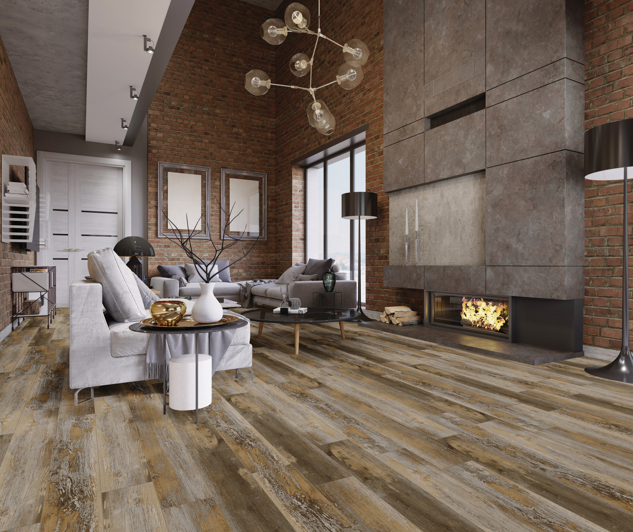 Vintage Harvest flooring, shown in a room