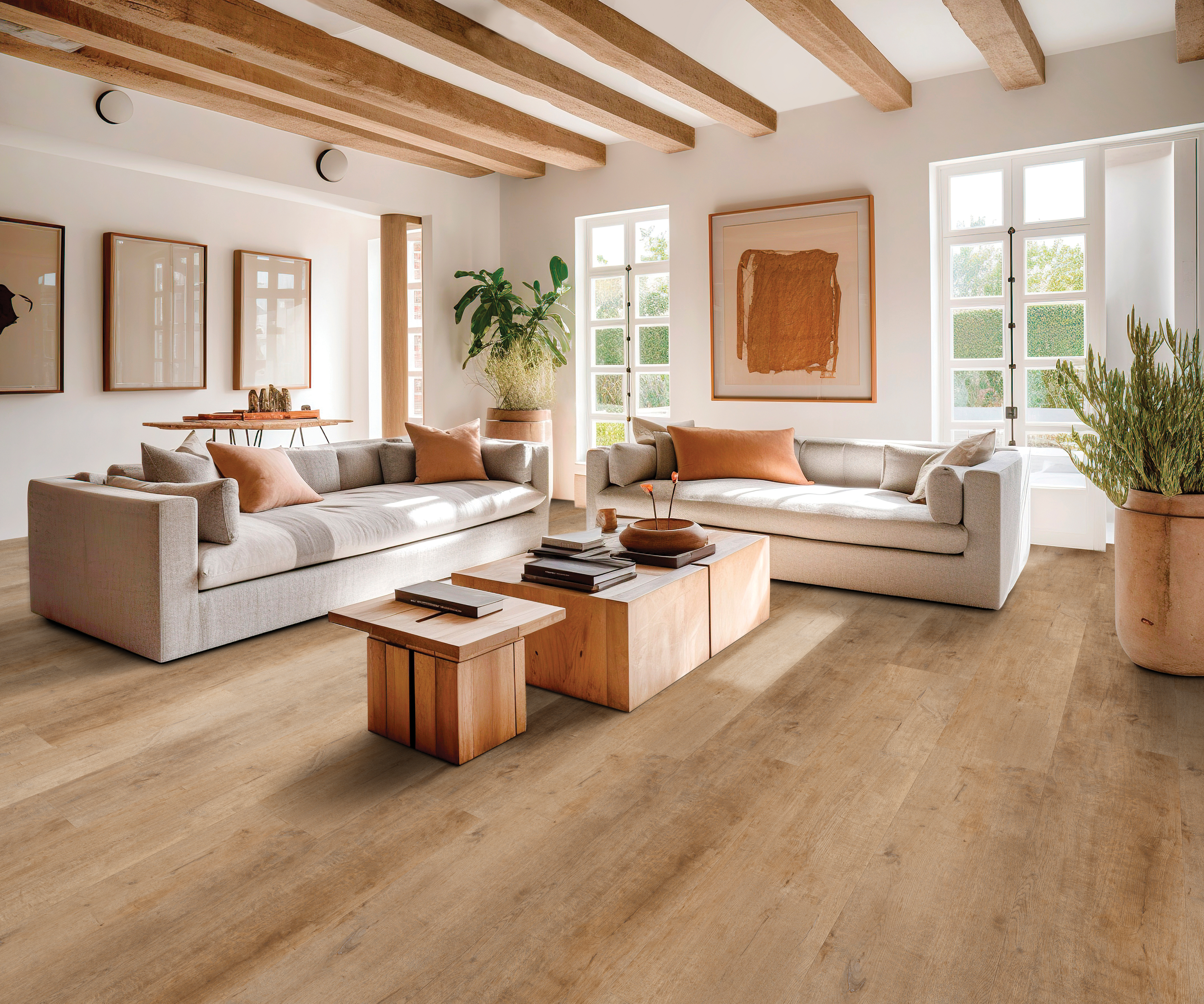 Shoreline flooring, shown in a room