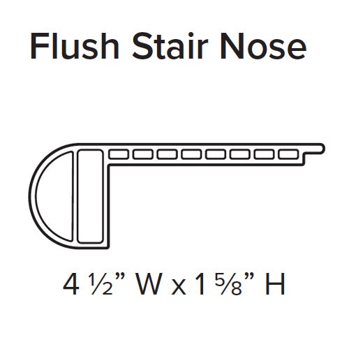 Stanton Carpet Stanton Decorative Waterproof Flooring Stair Nose