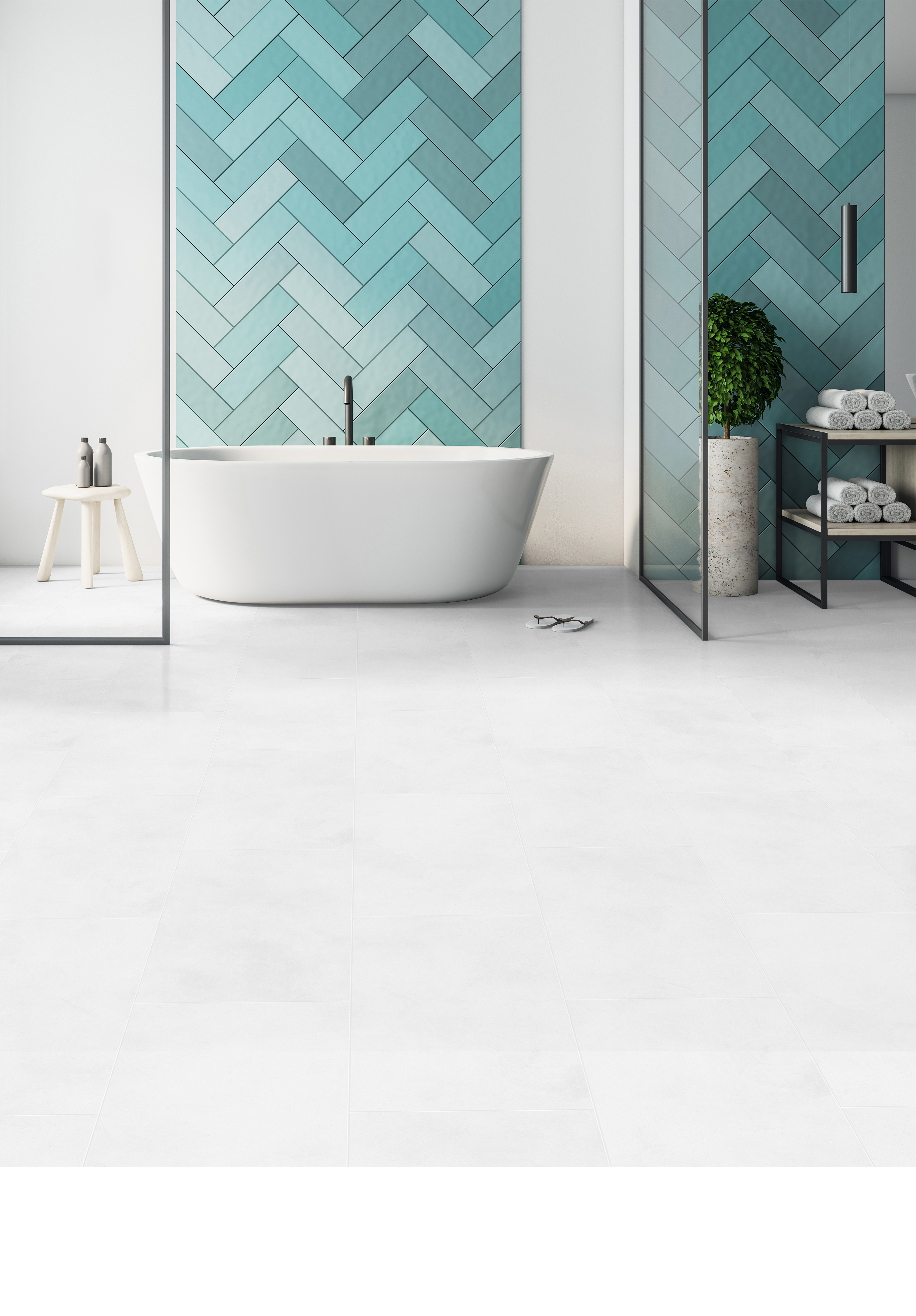 Snow flooring, shown in a room
