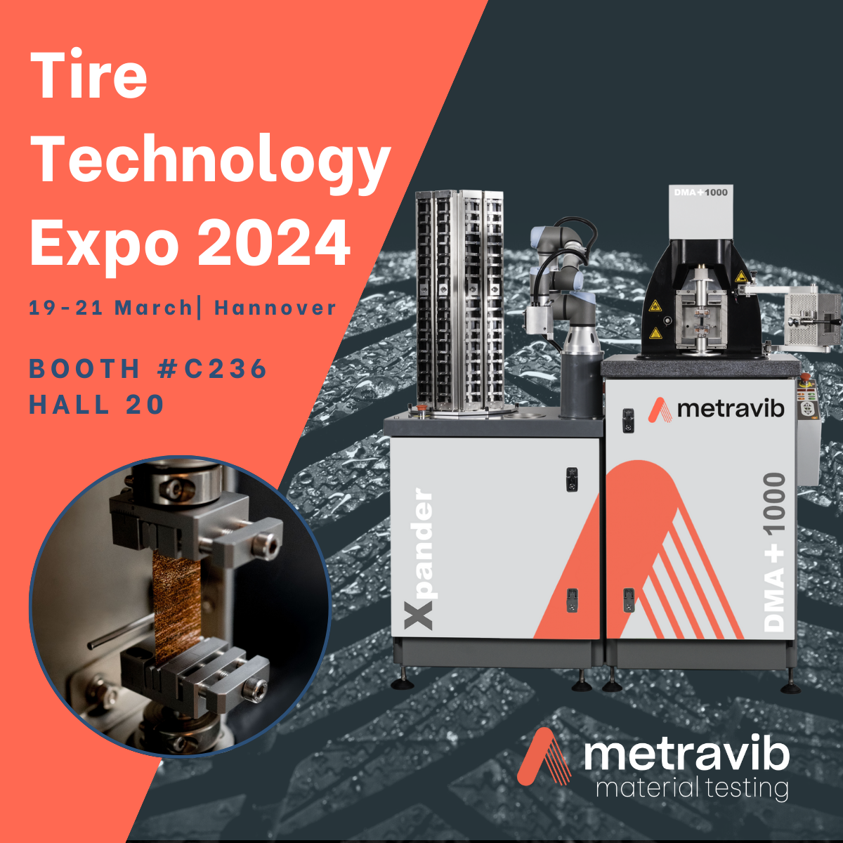 19-21 March | Tire Technology Expo 2024 - Metravib Material Testing