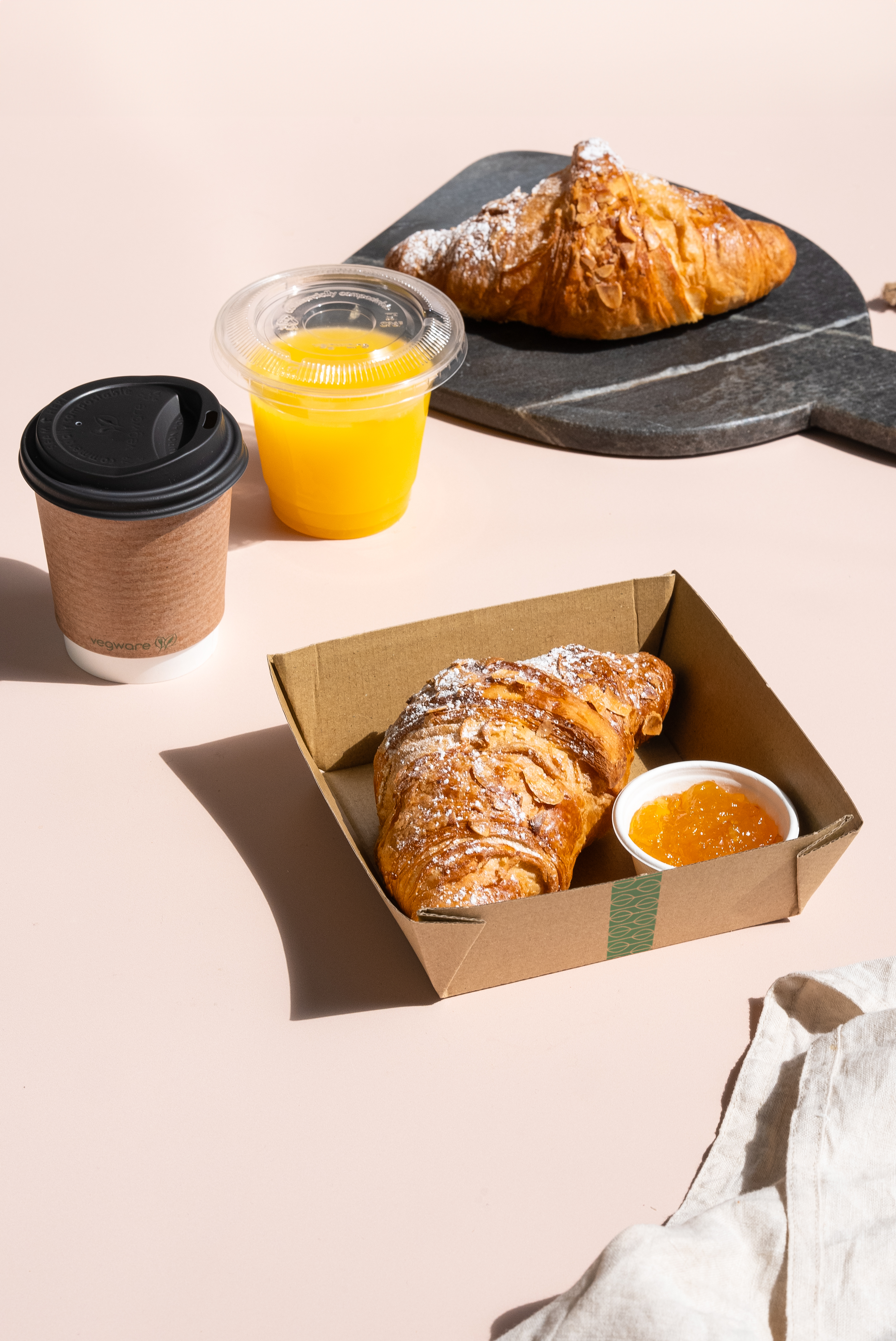 6 x 6in microflute food tray