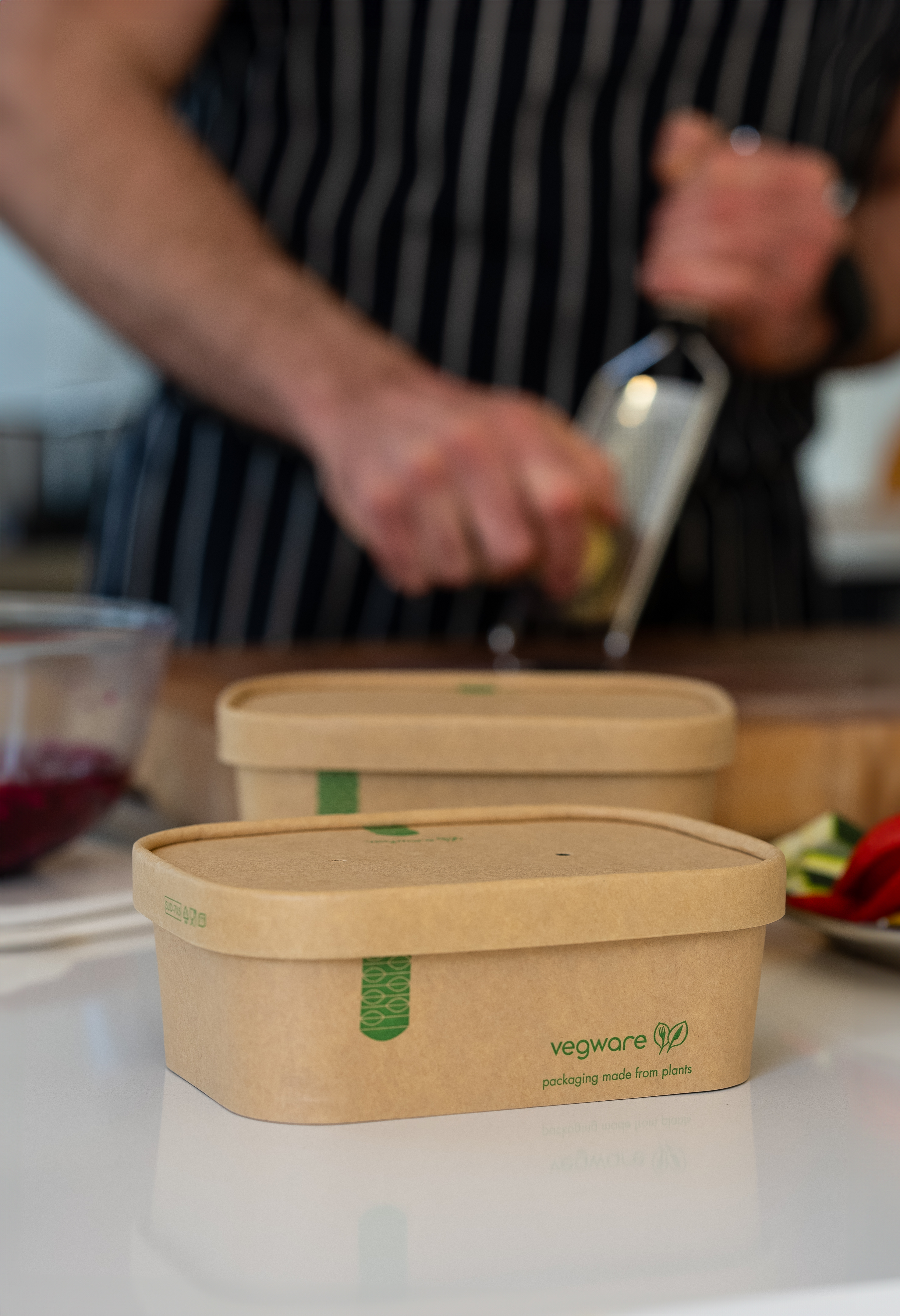 Square kraft paper lid - Pack of 300