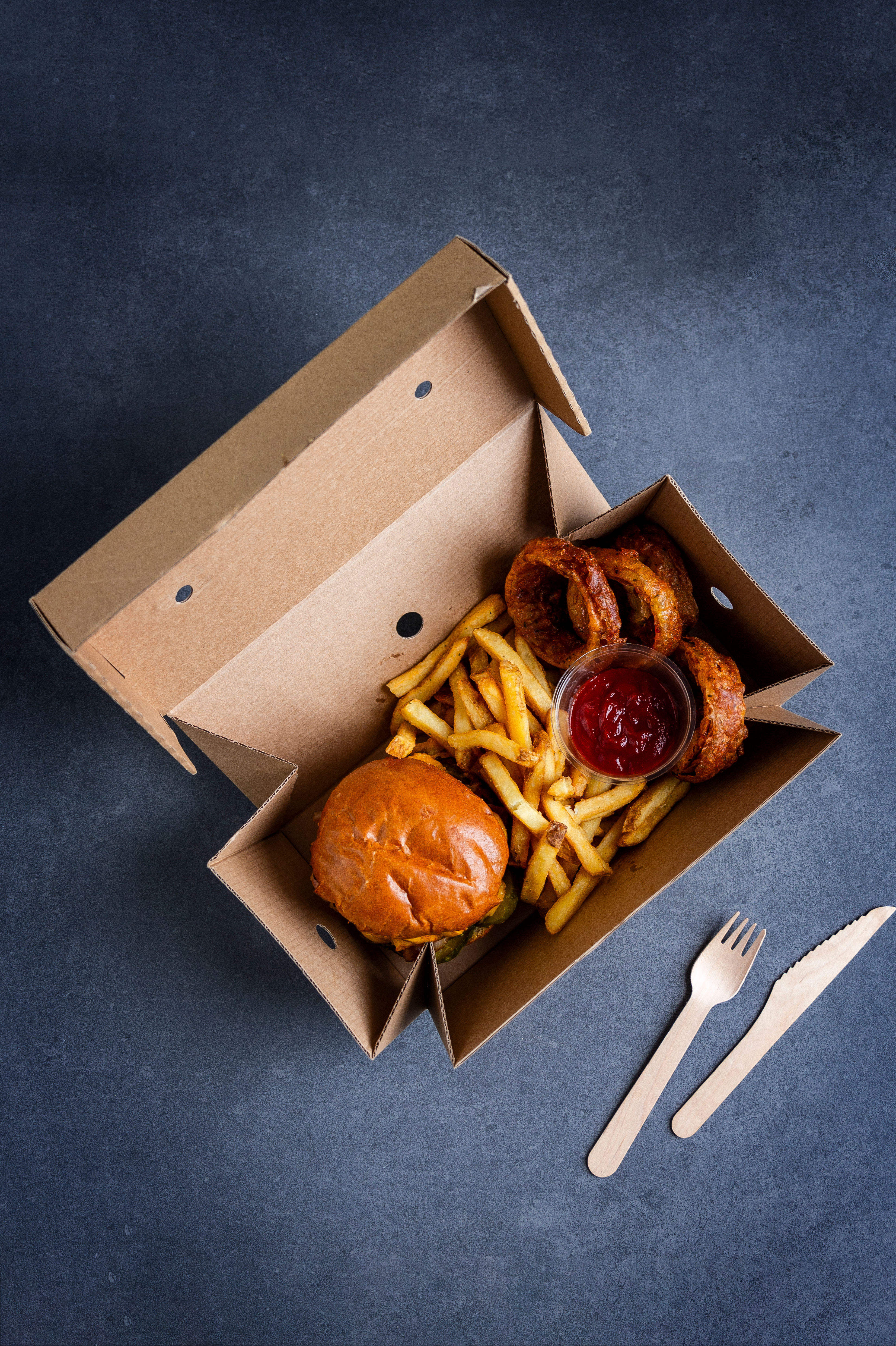 Vegware Premium Burger Meal Box 9x5"