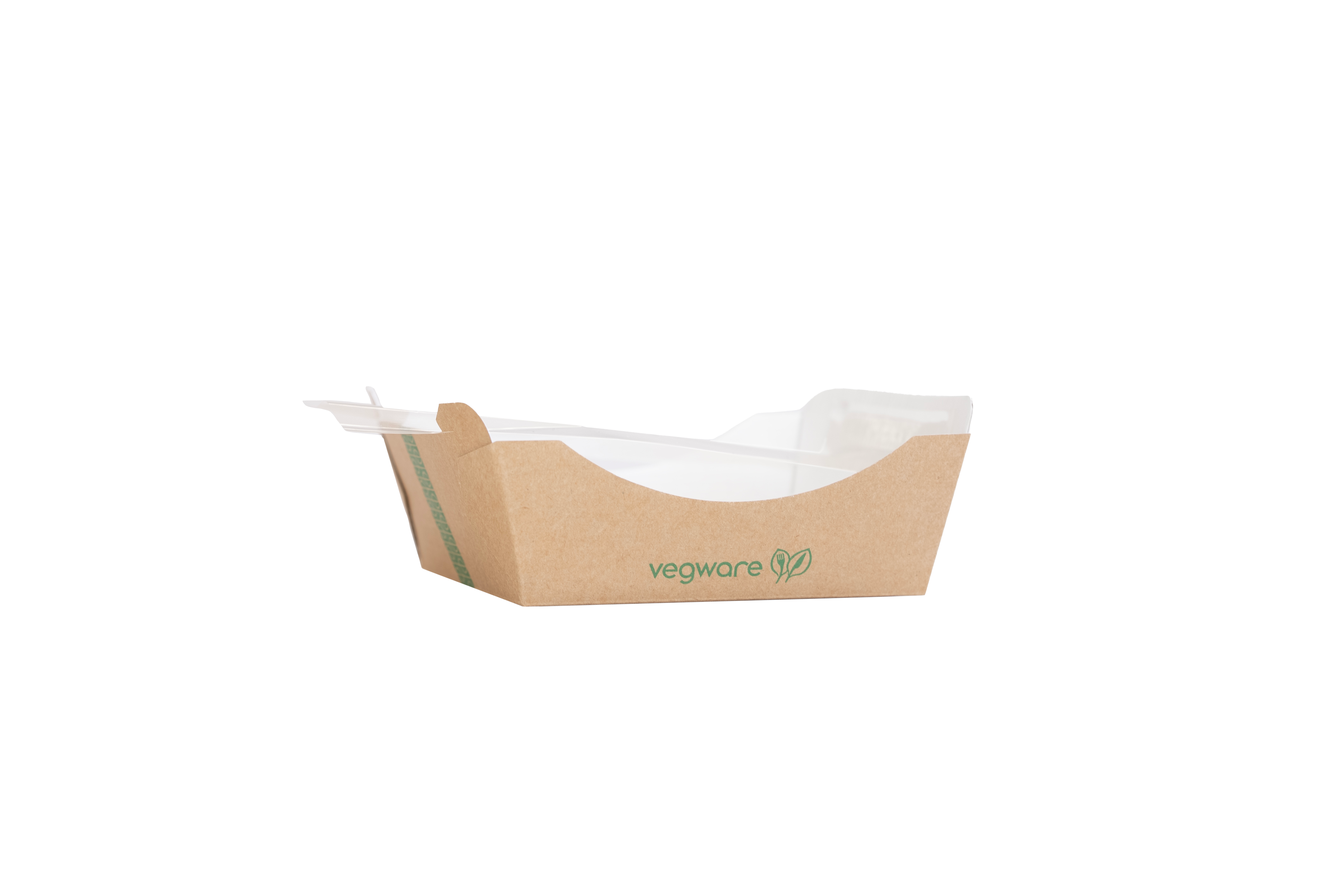 4 x 4in microflute food tray with sneeze guard film Pack of 570