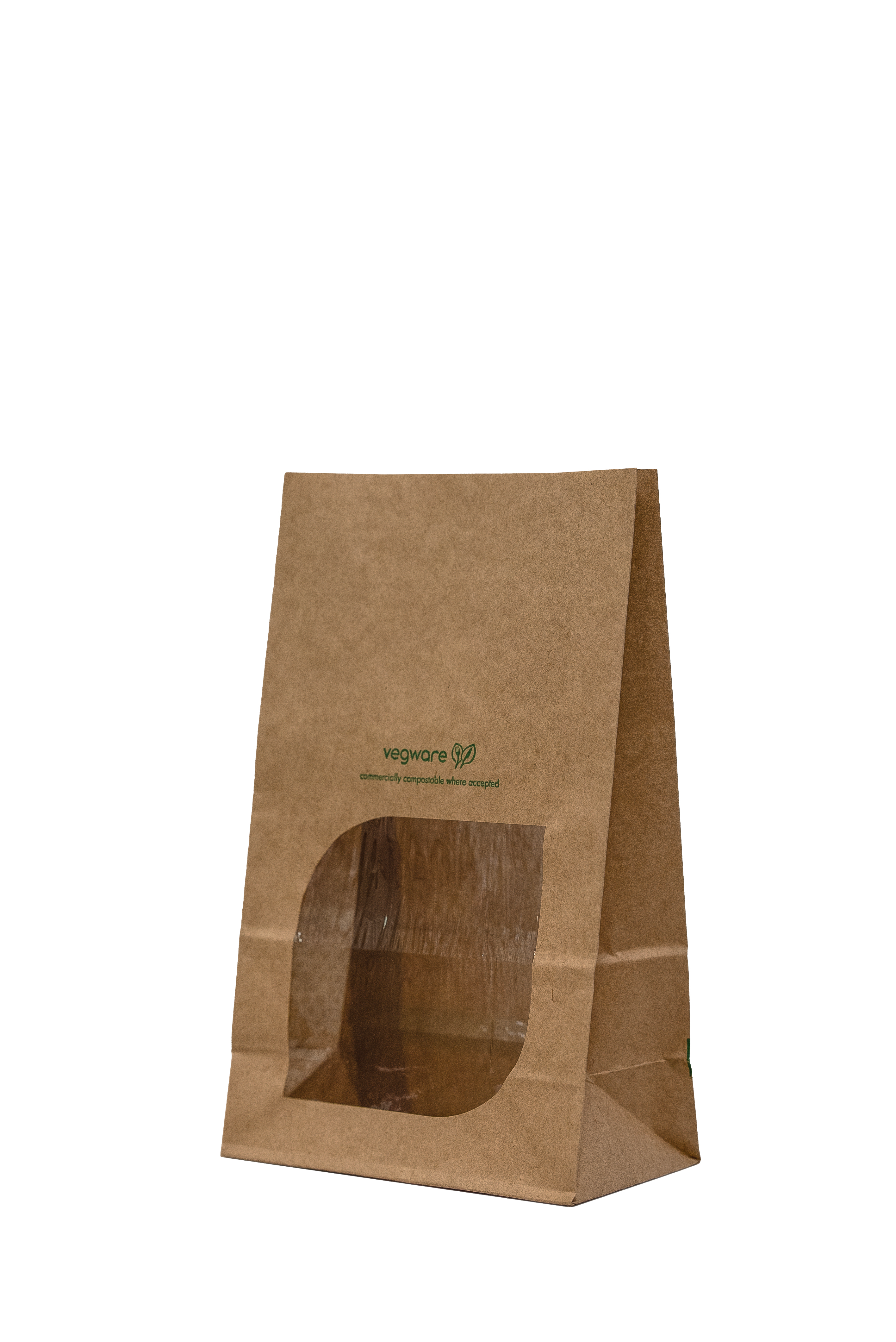 5 x 3 x 8in kraft NatureFlex window bloomer bag