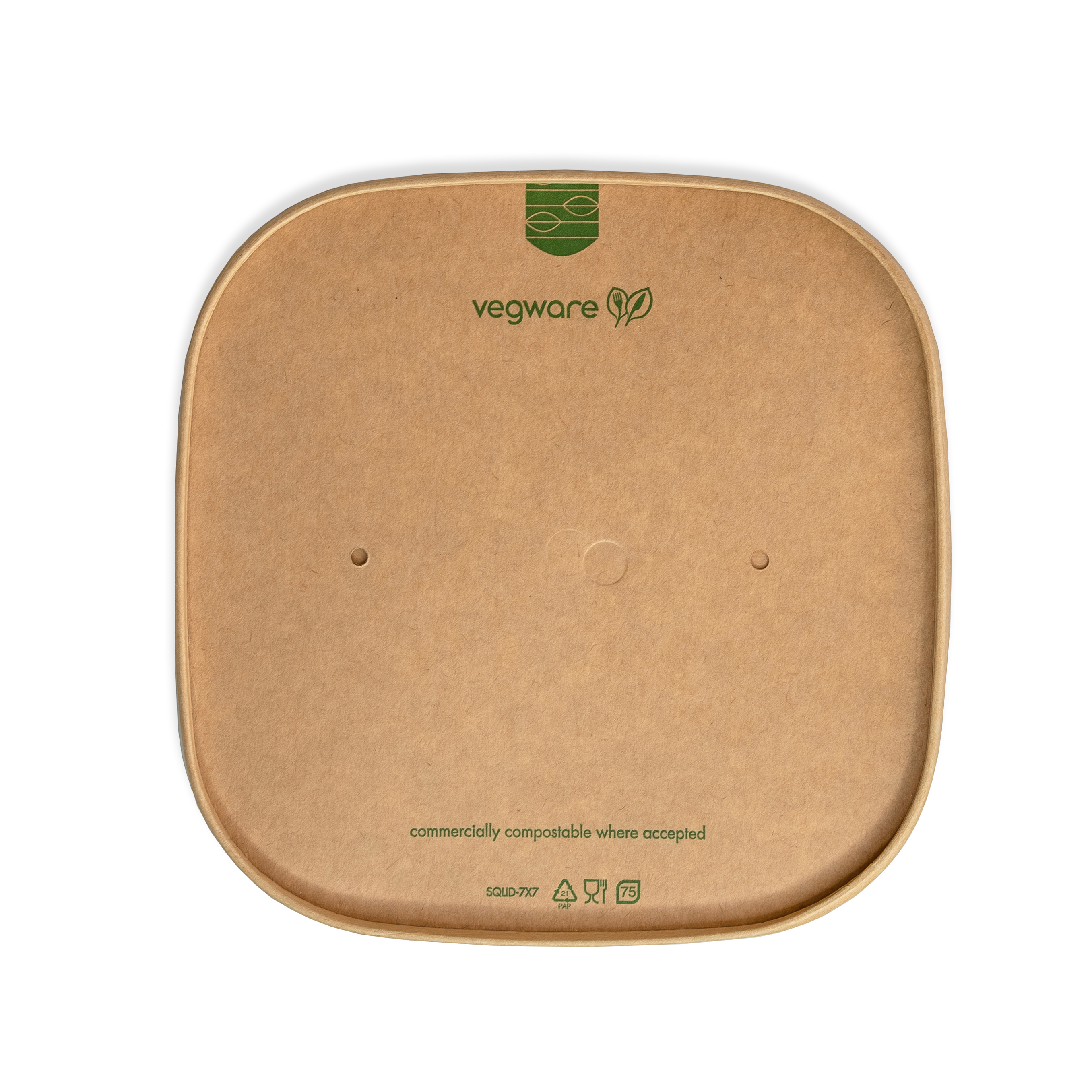 Square kraft paper lid Pack of 300