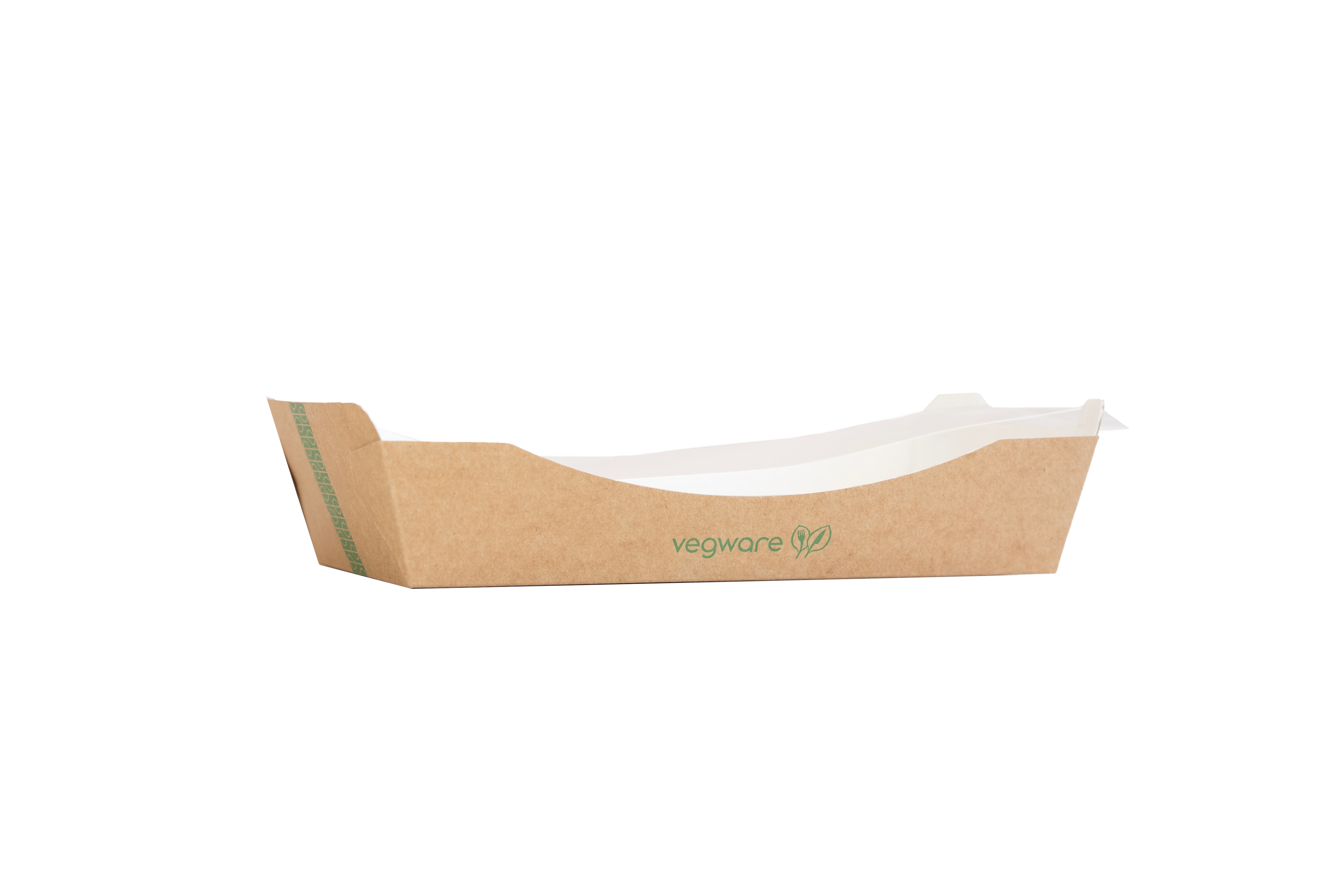 7 x 4in microflute food tray with sneeze guard film Pack of 380