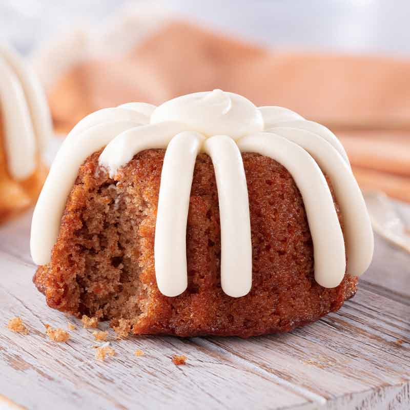 Individual Carrot Bundtlet and signature frosting on top - Shop Bundtlets & Towers