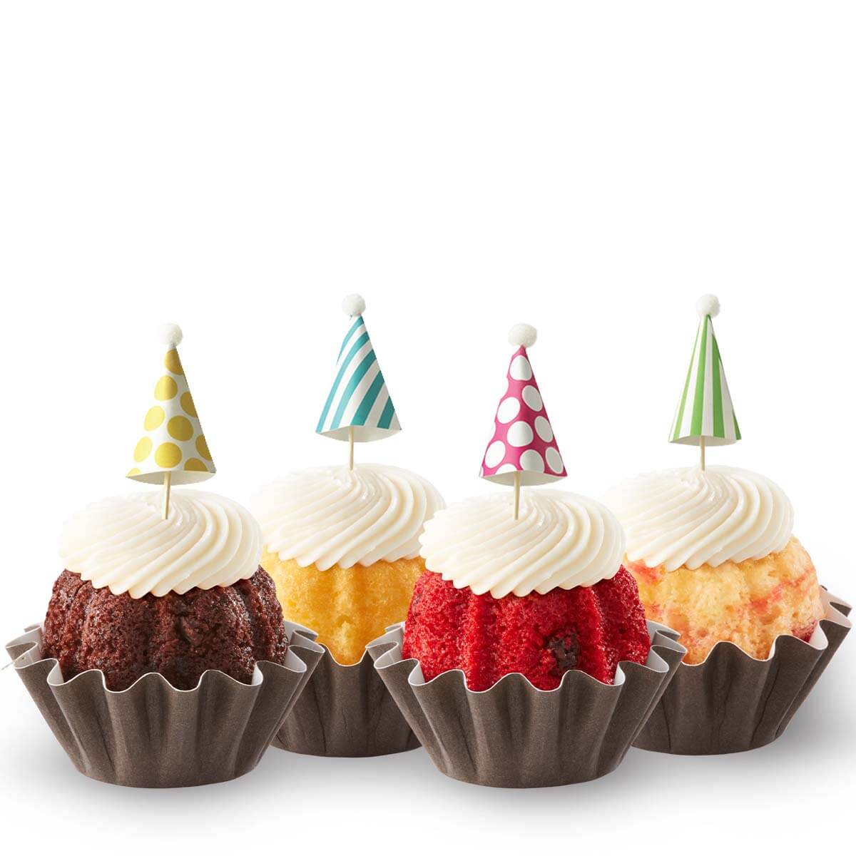 Four Celebration Hats Bundtinis&reg;
