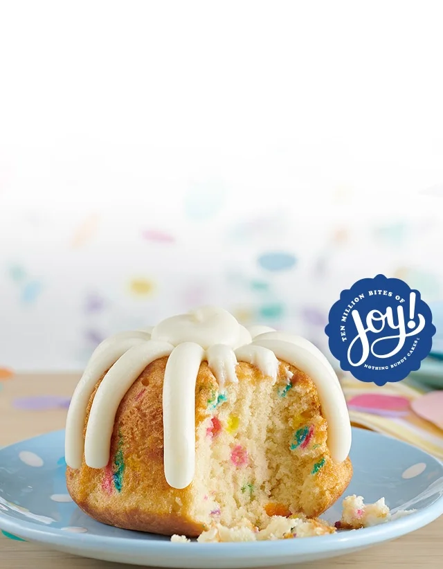 Confetti Bundtlet on a plate.