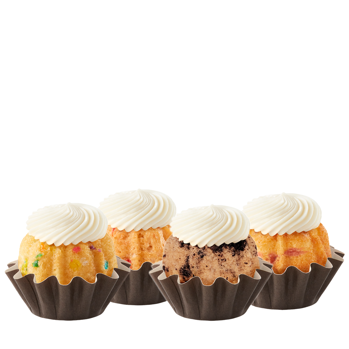 Assorted Bundtinis with 3 each of Confetti, Strawberries & Cream, OREO&reg; Cookies & Cream, Lemon Raspberry.