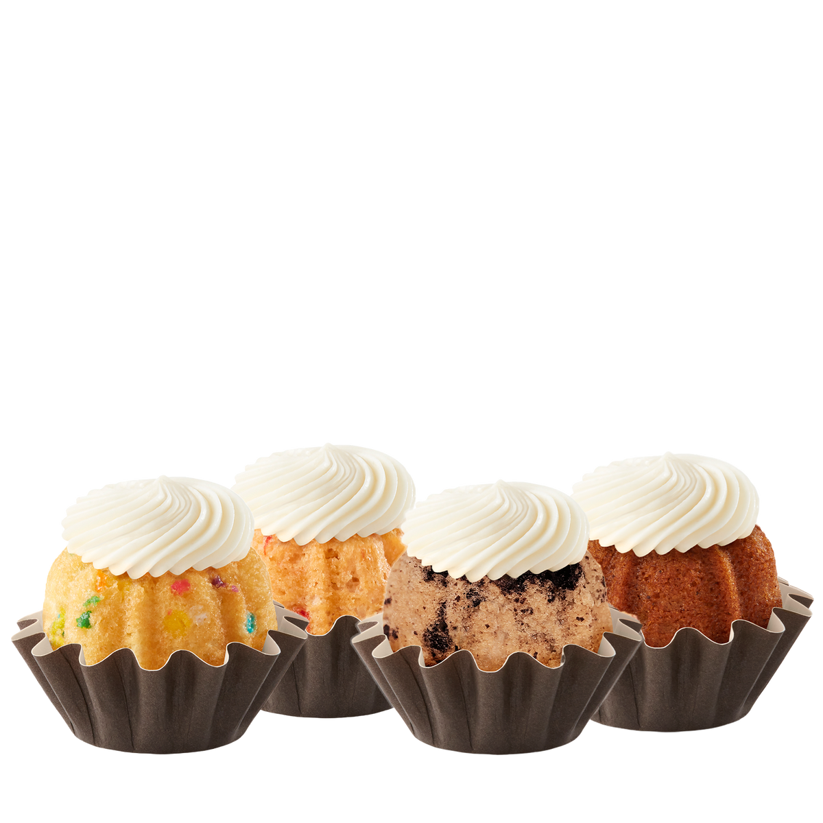 Assorted Bundtinis with 3 each of Confetti, Strawberries & Cream, OREO&reg; Cookies & Cream, Pumpkin Spice.