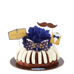 Bundt Cake with navy bow and Father's Day themed decorations -- Shop Now